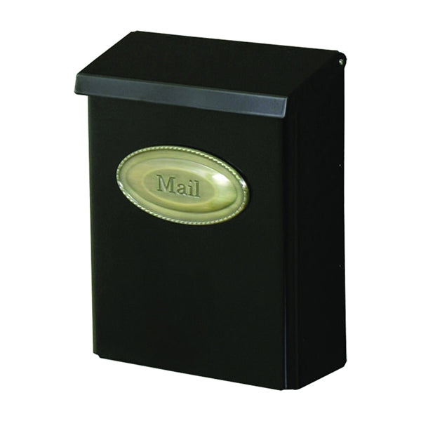 Gibraltar Mailboxes Designer Series DVK00000 Mailbox, 440 cu-in Capacity, Galvanized Steel, Powder-Coated, Black