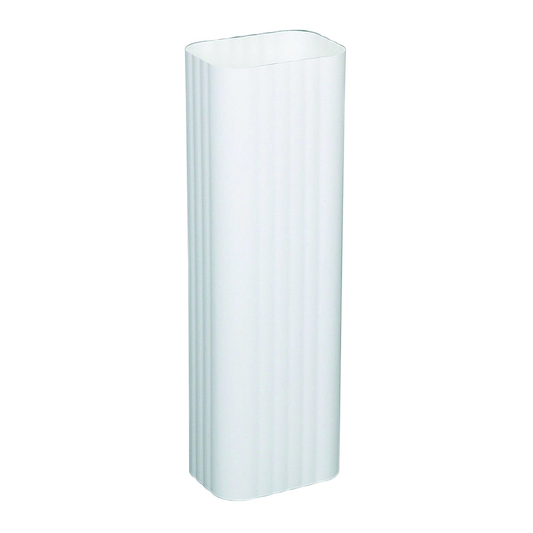 Amerimax 4601100120 Downspout, 3 in W, 4 in H, 10 ft L, Aluminum, White