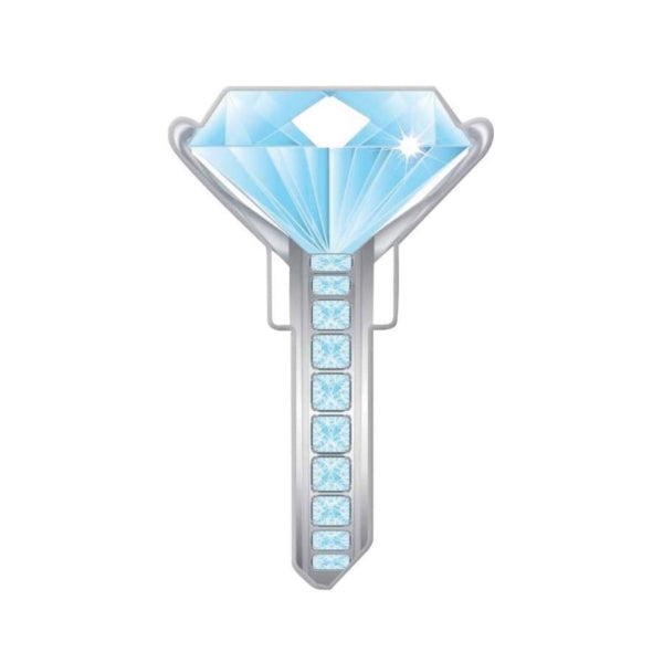 Lucky Line Key Shapes Series B102S Key Blank, Brass, Enamel, For: Schlage Locks