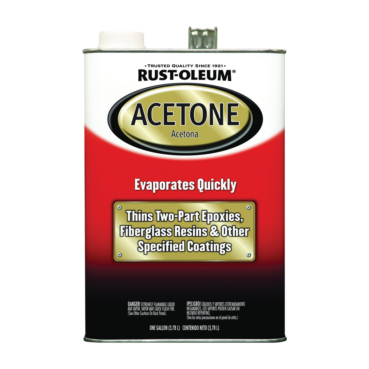 RUST-OLEUM 248668 Acetone Thinner, Liquid, Solvent-Like, Clear, 1 gal, Can