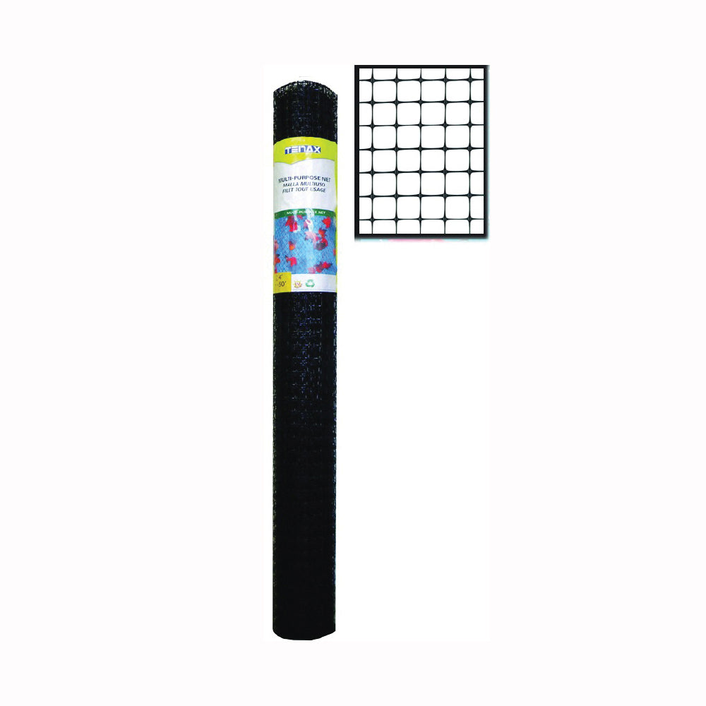 TENAX 419594 Net, 50 ft L, 4 ft H, Plastic, Black