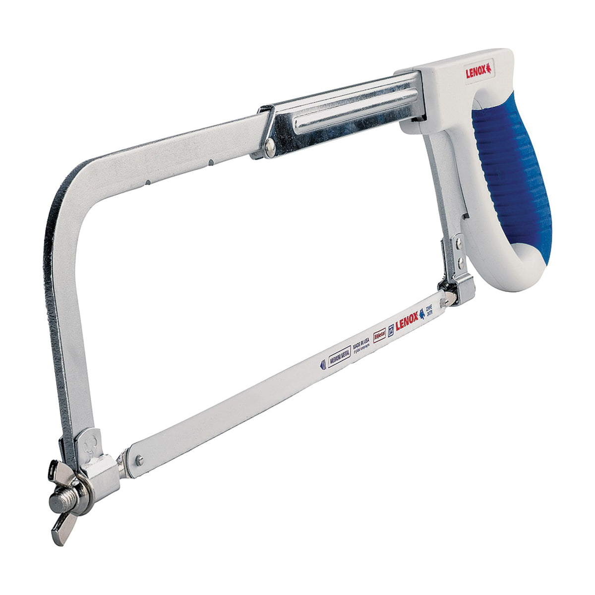 Lenox 1805723 Hacksaw Frame, 12 in L Blade, 24 TPI, Aluminum Blade, Ergonomic Handle, Rubber Handle