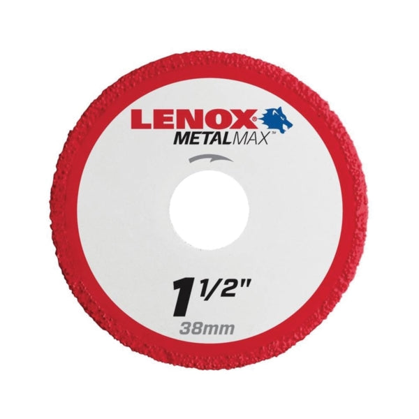 Lenox MetalMax 1972914 Cut-Off Wheel, 1-1/2 in Dia, 3/64 in Thick, 3/8 in Arbor, 40, 50 Grit, Diamond Abrasive