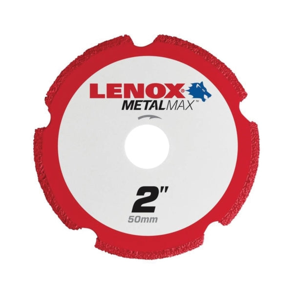 Lenox MetalMax 1972917 Cut-Off Wheel, 2 in Dia, 3/64 in Thick, 3/8 in Arbor, 40, 50 Grit, Diamond Abrasive