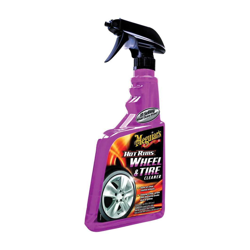 MEGUIAR'S G9524 Wheel and Tire Cleaner, 24 oz Spray Dispenser, Liquid, Mild Acidic