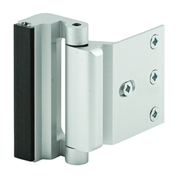 Defender Security U 10827 Blocker Entry Door Stop, 2-3/16 in L, 1-3/8 in W, Aluminum, Anodized Satin Nickel