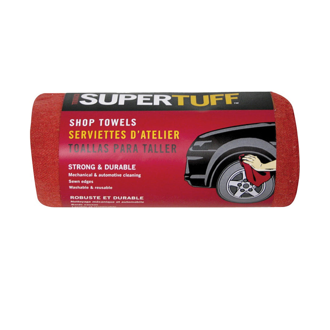 Trimaco SuperTuff 32006 Shop Towel, 14 x 14 in, Red