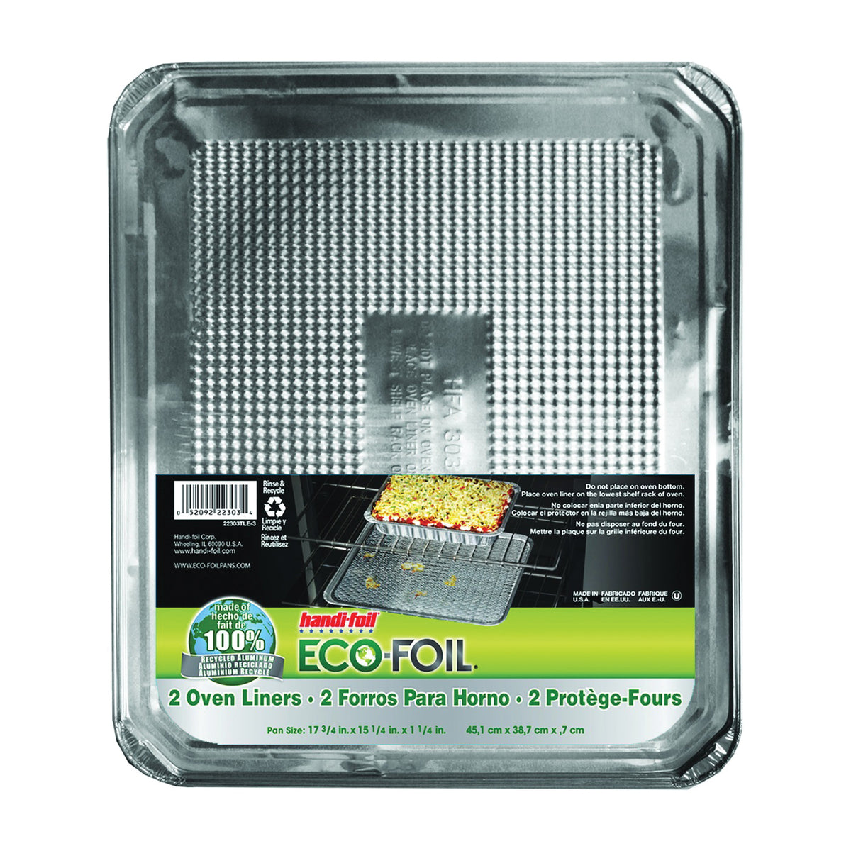 HANDI-FOIL 22303TL-015 Oven Liner, Aluminum