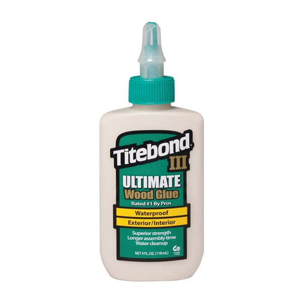 Titebond III 1412 Wood Glue, Brown, 4 oz Bottle