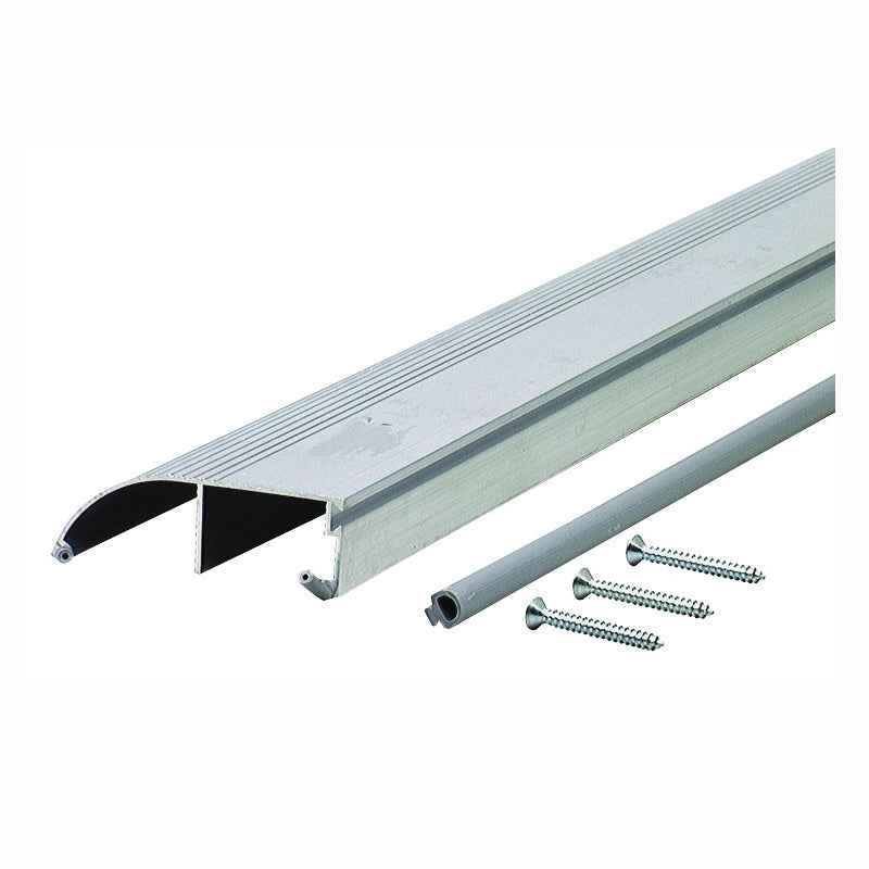 M-D 08631 Bumper Threshold with Insert, 36 in L, 3-3/8 in W, Aluminum