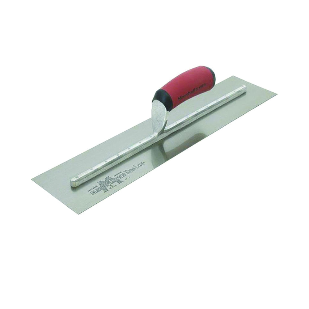 Marshalltown MXS57D Finishing Trowel, 14 in L Blade, 3 in W Blade, Spring Steel Blade, Square End, Curved Handle
