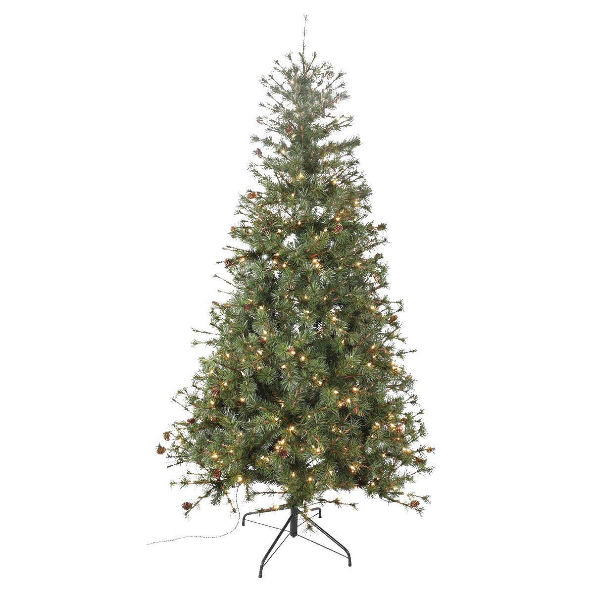 Santas Forest 27436 Pre-Lit Tree, 3 ft H, Tamarack Family, 110 V, Mini Bulb, Clear Light
