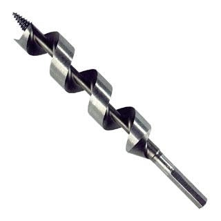 IRWIN 49918 Power Drill Auger Bit, 1-1/8 in Dia, 7-1/2 in OAL, Solid Center Flute, 1-Flute, 7/16 in Dia Shank