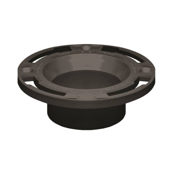 Oatey 43524 Closet Flange, 3, 4 in Connection, ABS, Black, For: 3 in, 4 in Pipes