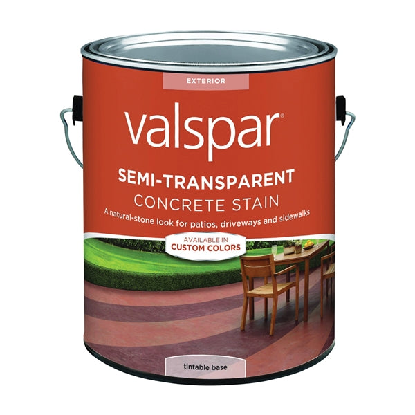 Valspar 024.0082060.007 Semi-Transparent Concrete Stain, Gloss, Liquid, 1 gal