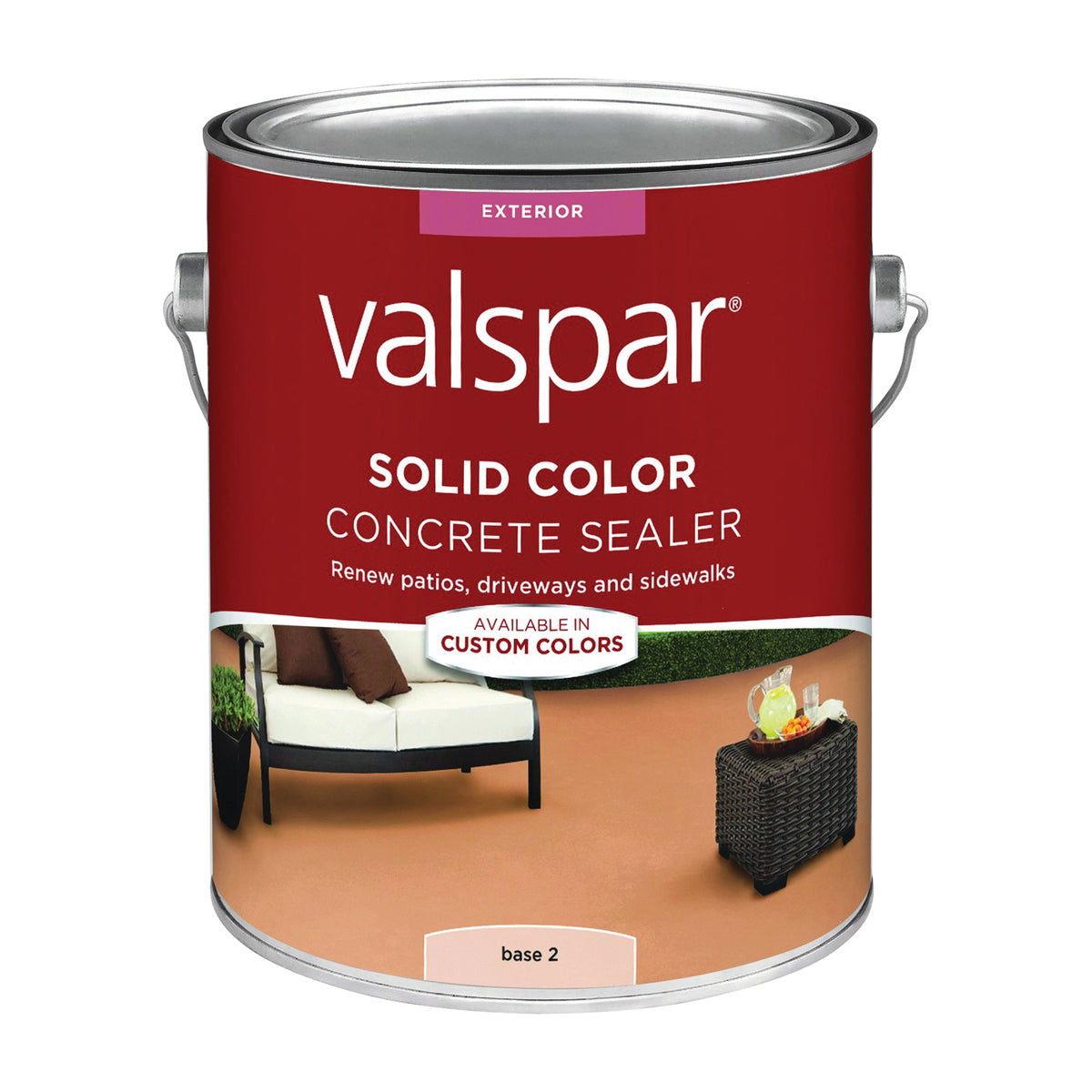Valspar 82020 Series 024.0082022.007 Solid Color Concrete Sealer, White, Liquid, 1 gal Pail