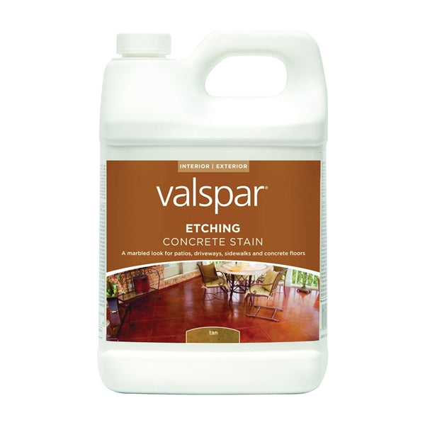 Valspar 024.0082070.007 Concrete Etching Stain, Marble, Tan, Liquid, 1 gal