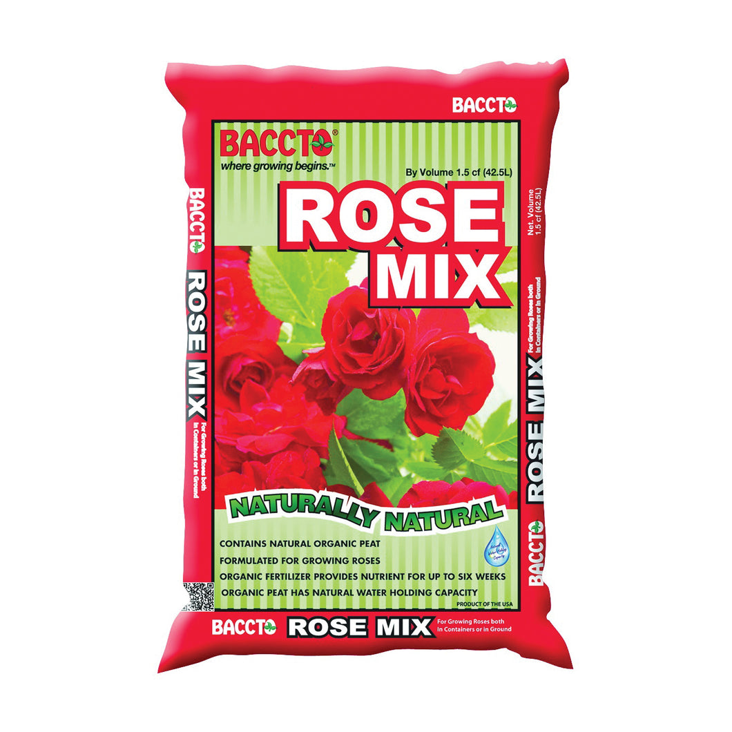 BACCTO 1915 Rose Mix Soil, Solid, Dark Brown/Light Brown, 1-1/2 cu-ft Bag