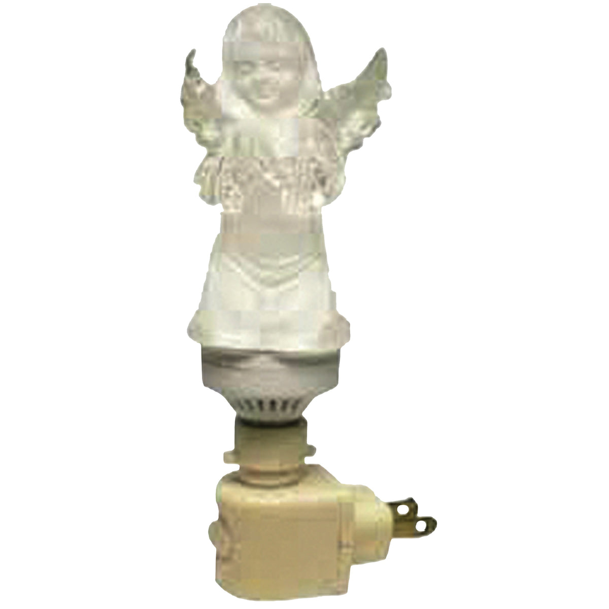 Hometown Holidays 19347 Angel Night Light, 0.0058 A, 120 V, 5 W, 1-Lamp, C7 Lamp, Clear Light, 15 Lumens, Brass Fixture