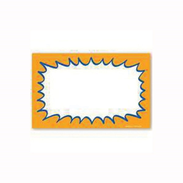 Centurion CZG938 Laser Starburst Sign, Orange Background, 5-1/2 in W x 3-1/2 in H Dimensions