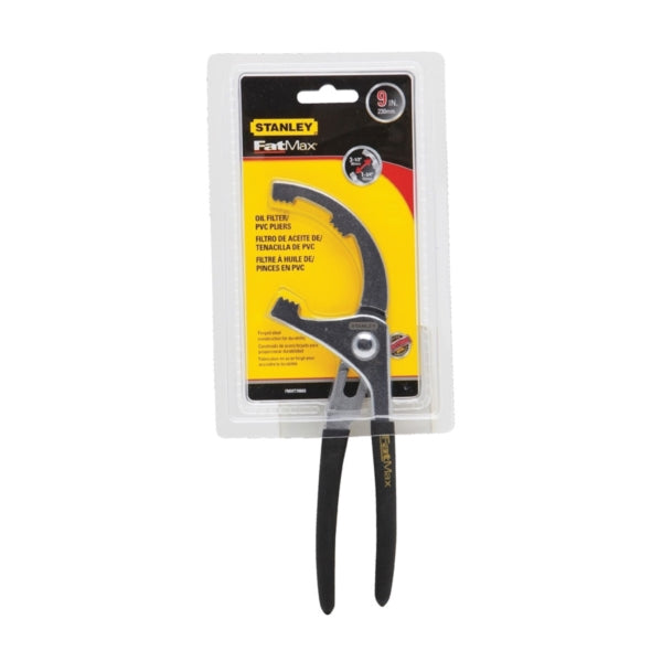 STANLEY FMHT70665 Oil Filter Plier, 9 in OAL, Black Handle