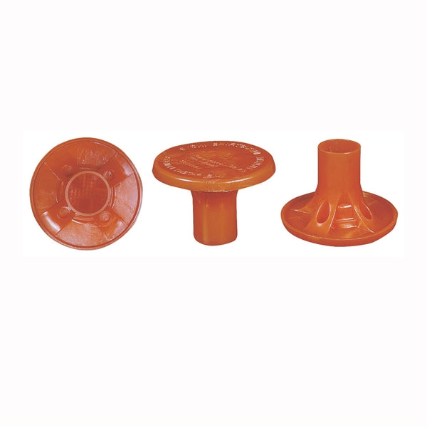 MUTUAL INDUSTRIES 14640-4 Rebar Cap, #4 to 8 Rebar, Polymer, Orange