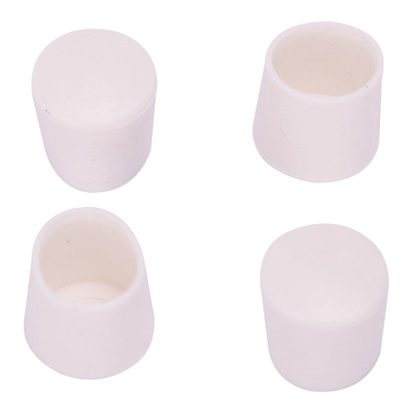 ProSource FE-50611-PS Furniture Leg Tip, Round, Plastic, White, 1/2 in Dia, 5/8 in H