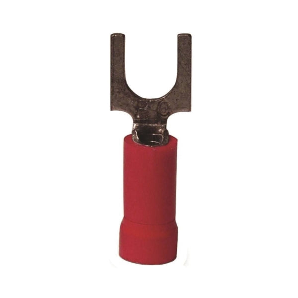 GB 20-111 Spade Terminal, 600 V, 22 to 18 AWG Wire, #4 to 6 Stud, Vinyl Insulation, Red