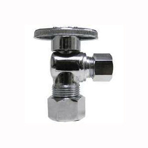 Plumb Pak PB20123LF Stop Valve, 5/8 x 1/4 in Connection, Compression, Brass Body