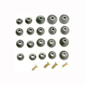 Plumb Pak PP805-22 Faucet Washer Assortment, Brass/Rubber, For: Sink and Faucets