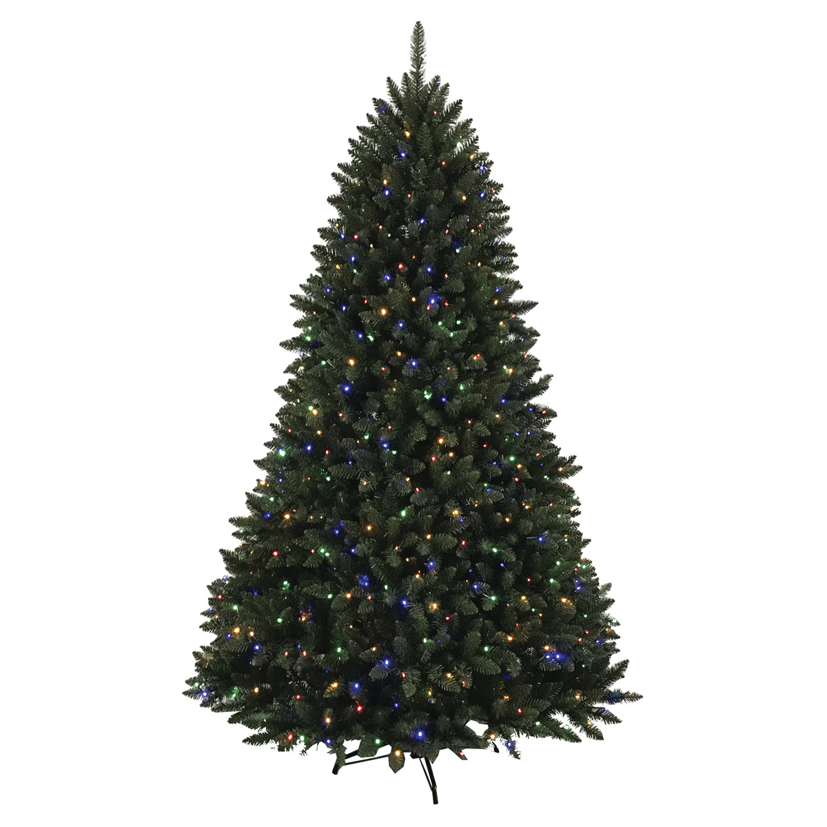 Santas Forest 14976 Pre-Lit Tree, 7.5 ft H, Vancouver Fir Family, 110 V, LED Bulb, Color Changing Light
