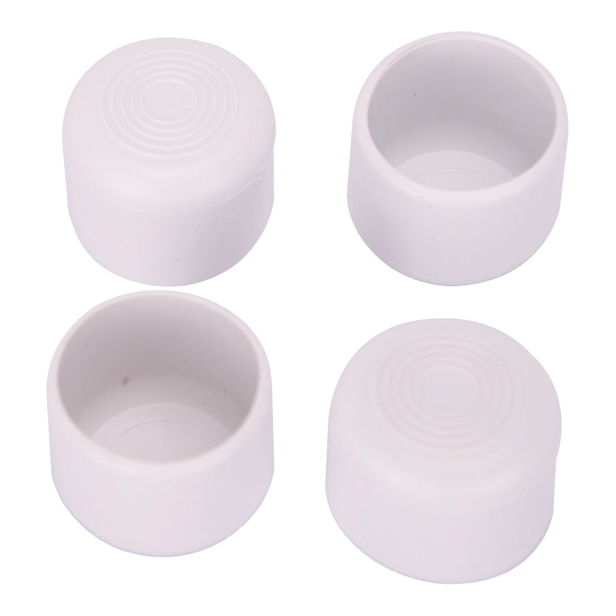 ProSource FE-50616-PS Furniture Leg Tip, Round, Plastic, White, 1-1/4 in Dia, 1-1/8 in H