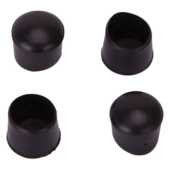 ProSource FE-50601-PS Furniture Leg Tip, Round, Plastic, Black, 1/2 in Dia, 5/8 in H