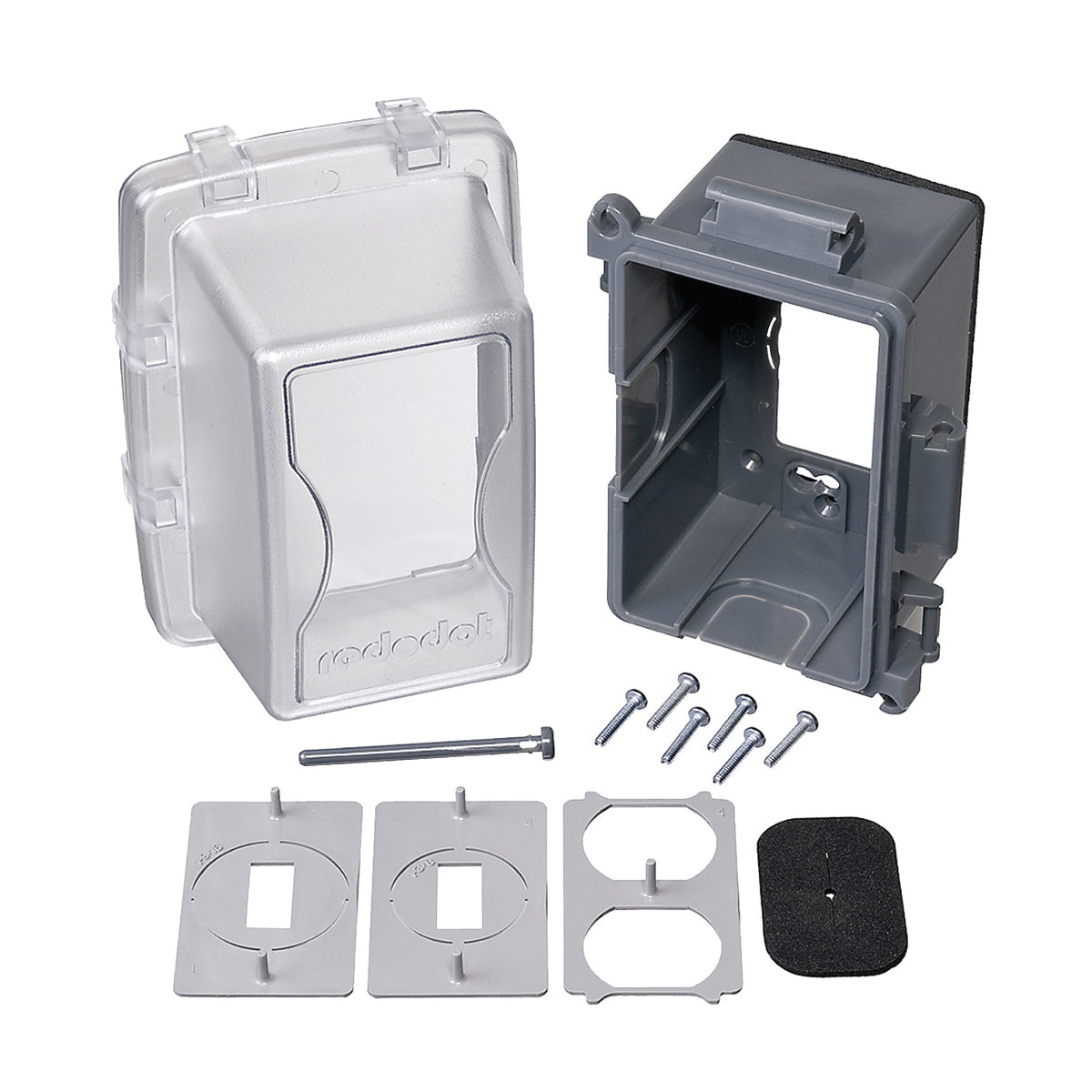 Red Dot CKPL Cover, 6-5/32 in L, 4-11/16 in W, Rectangular, Polycarbonate, Clear