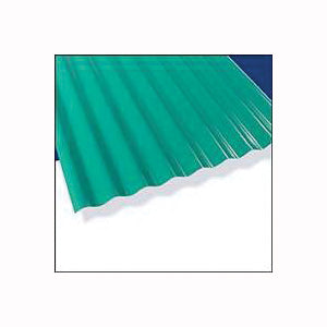 Palruf 101480 Corrugated Roofing Panel, 12 ft L, 26 in W, 0.063 in Thick Material, Polycarbonate, Green