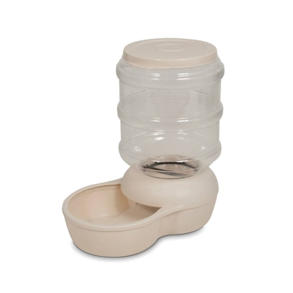 Aspenpet 24563 Pet Feeder, M, 10 lb Volume, Plastic, Bleached Linen