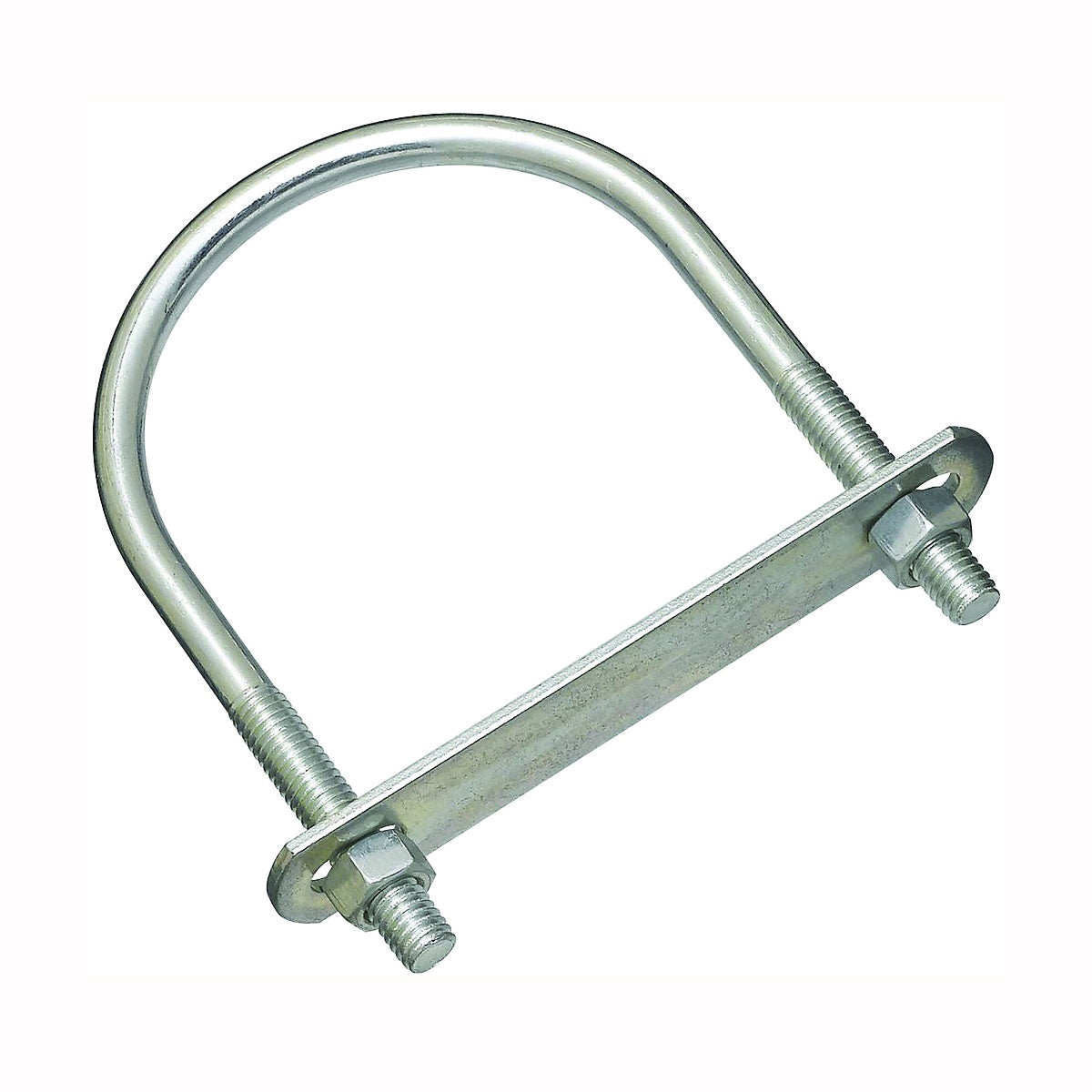National Hardware N222-224 U-Bolt, 3/8-16 Thread, 2-1/2 in L Thread, Steel, Zinc
