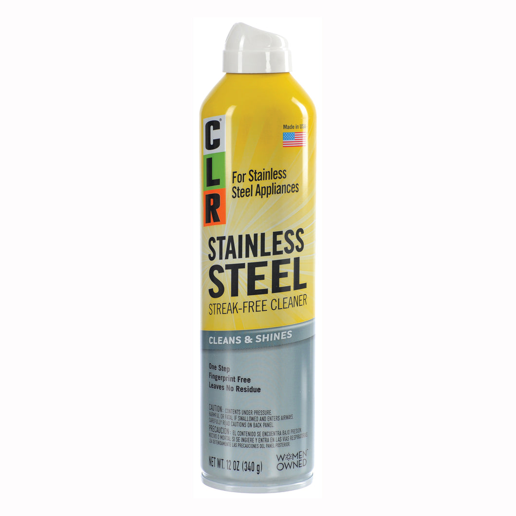 CLR CSS-12 Stainless Steel Cleaner, 12 oz Aerosol Can, Fragranced, Clear