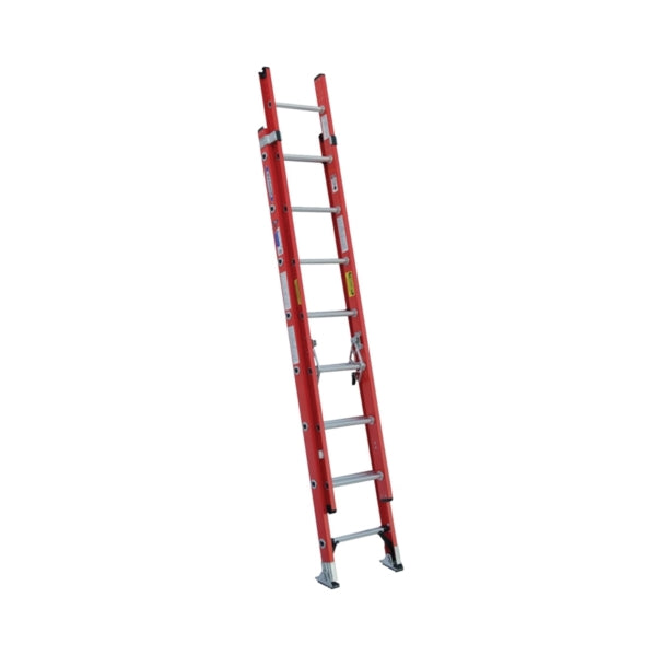 WERNER D6216-2 Extension Ladder, 15 ft H Reach, 300 lb, Fiberglass