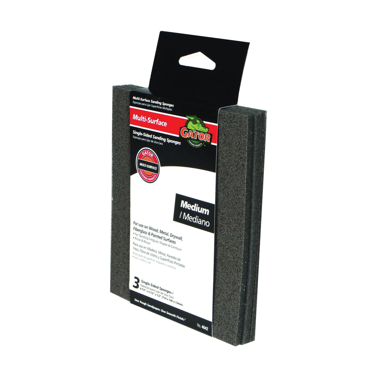 Gator 4642 Sanding Pad, 5-1/2 in L, 4-1/2 in W, 120 Grit, Fine, Aluminum Oxide Abrasive