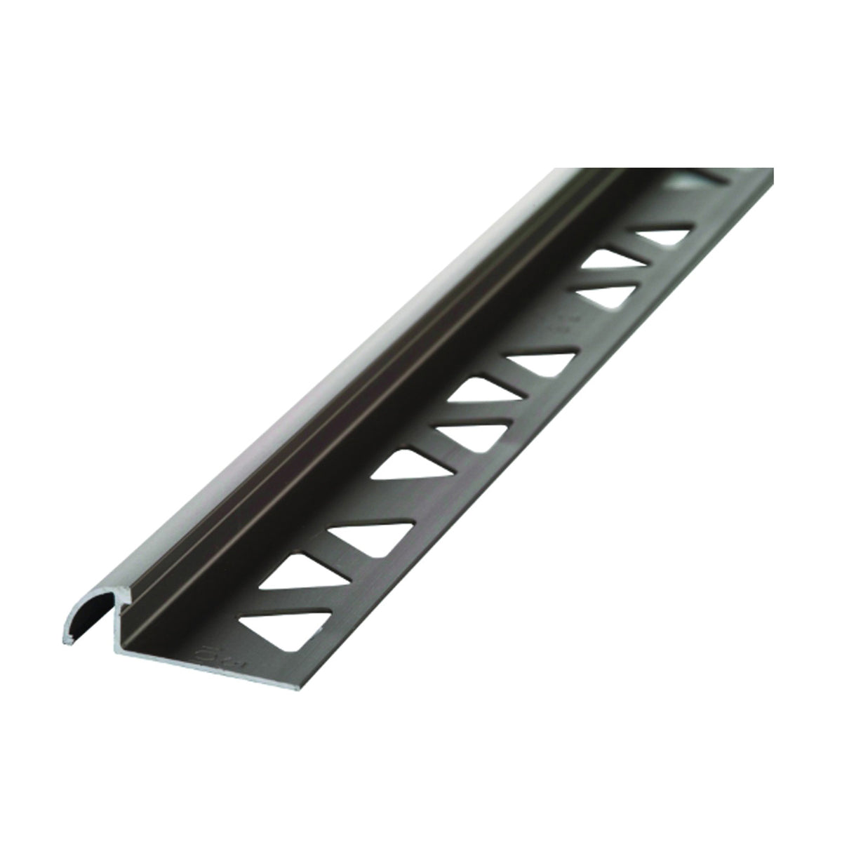 M-D 31373 Bullnose Tile Edge, 8 ft L, 1-3/8 in W, Aluminum, Pewter