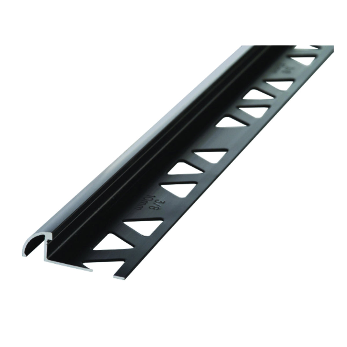 M-D 31386 Bullnose Tile Edge, 8 ft L, 1-3/8 in W, Aluminum, Antique Bronze, Satin