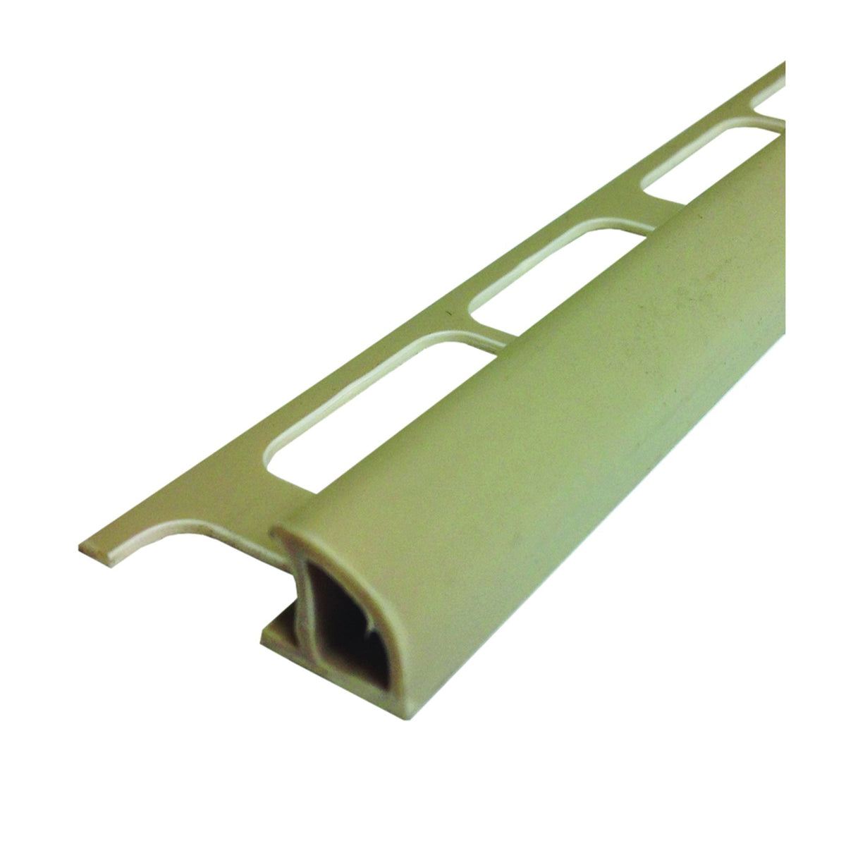 M-D 31393 Bullnose Tile Edge, 8 ft L, 1-3/8 in W, PVC, Beige