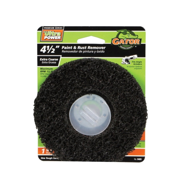 Gator 9483 Sanding Disc, 4-1/2 in Dia, 4-1/2 in Arbor, 60 Grit, Coarse, Silicone Carbide Abrasive