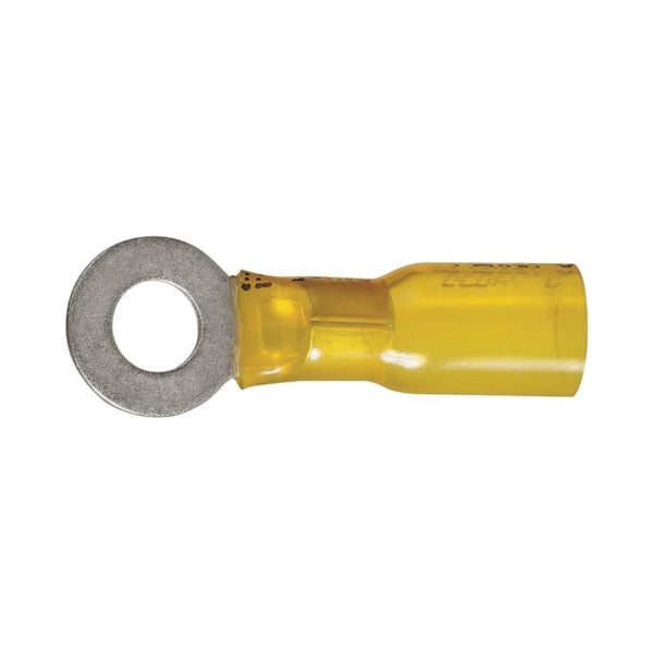 GB Xtreme AMT-106 Ring Terminal, 600 V, 12 to 10 AWG Wire, #8 to 10 Stud, Nylon Insulation, Yellow