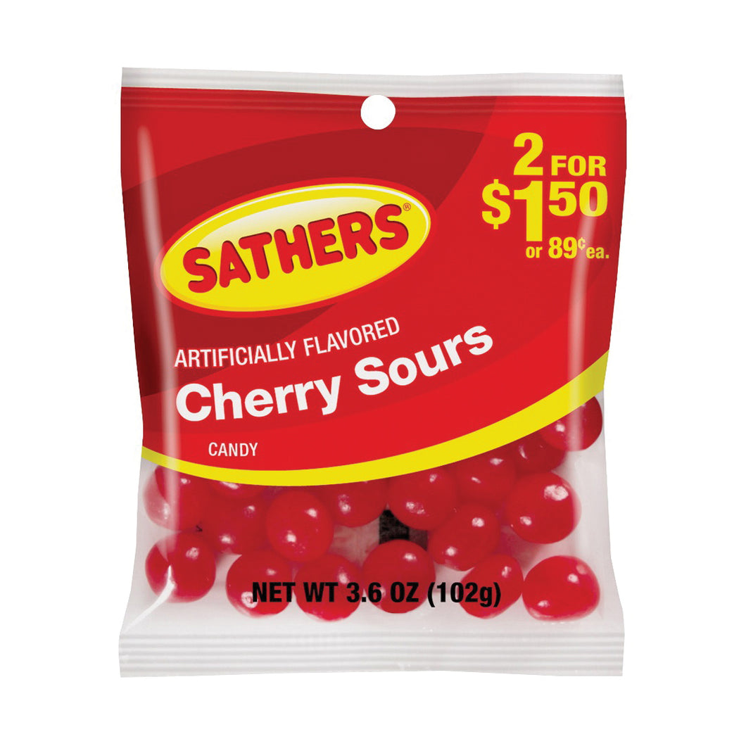 Sathers 10159 Candy, Cherry Flavor, 3.6 oz Bag