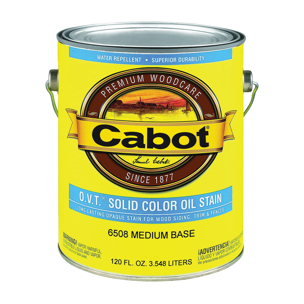 Cabot O.V.T. 140.0006508.007 Oil Stain, Medium Base, Liquid, 1 gal