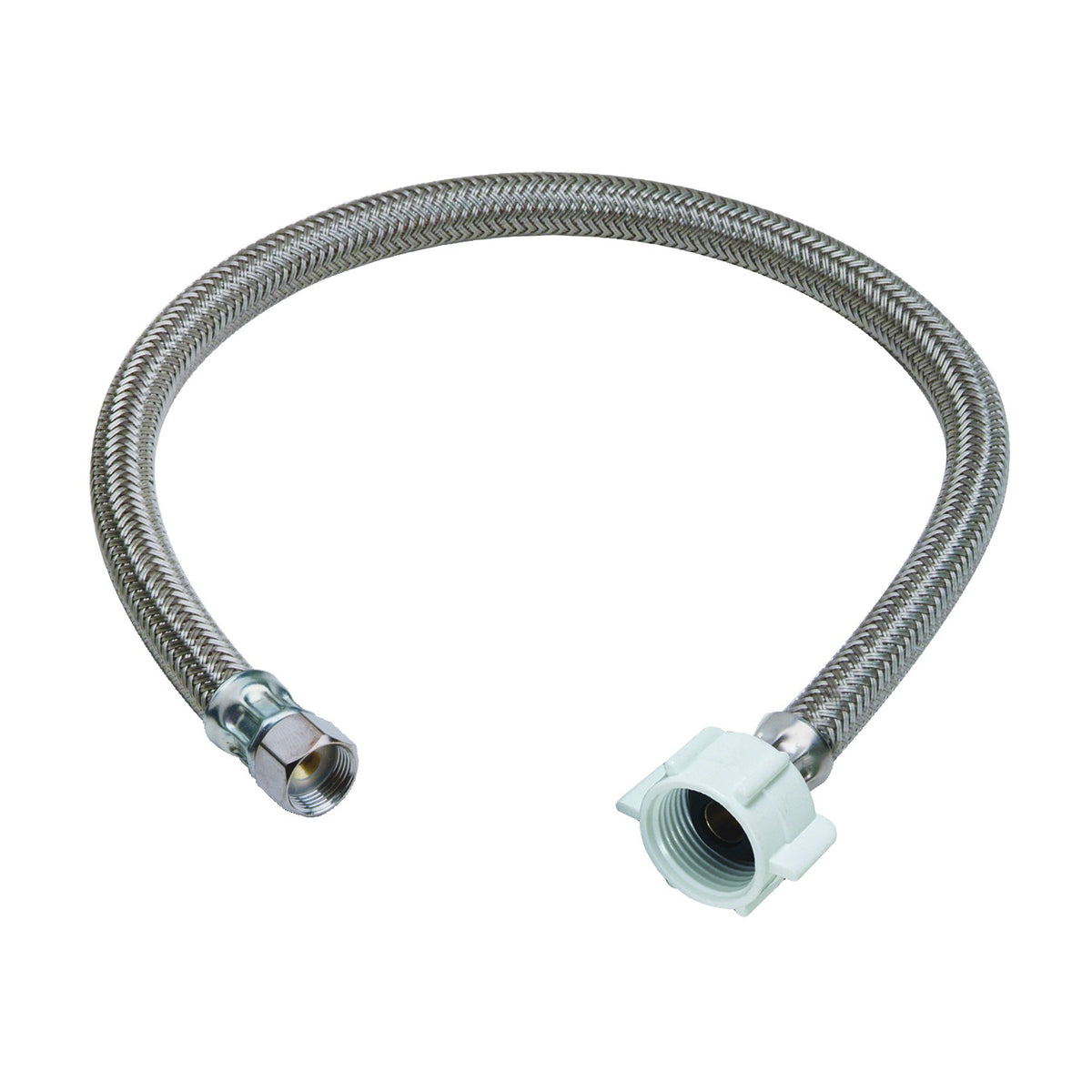 BrassCraft PSB857 Toilet Connector, 3/8 in Inlet, Compression Inlet, 7/8 in Outlet, Ballcock Outlet, 20 in L