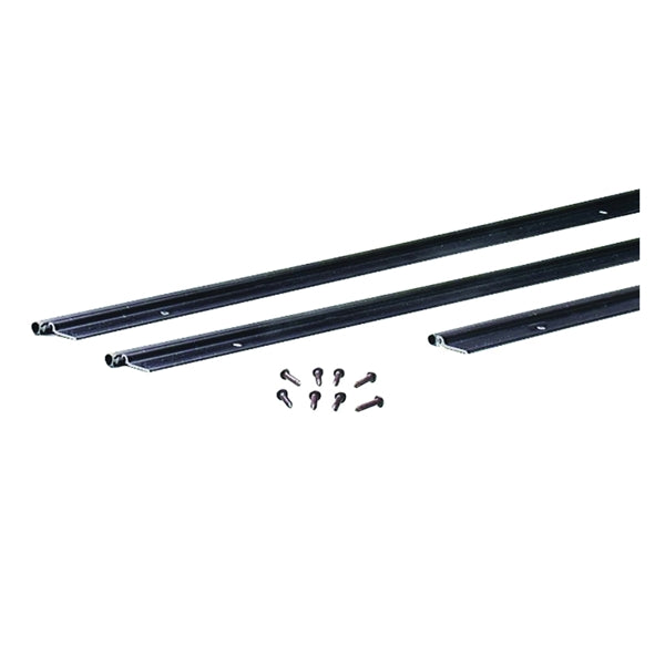 M-D 68437 Jamb Weatherstrip Kit, 7/8 in W, 1/4 in Thick, Aluminum/Vinyl