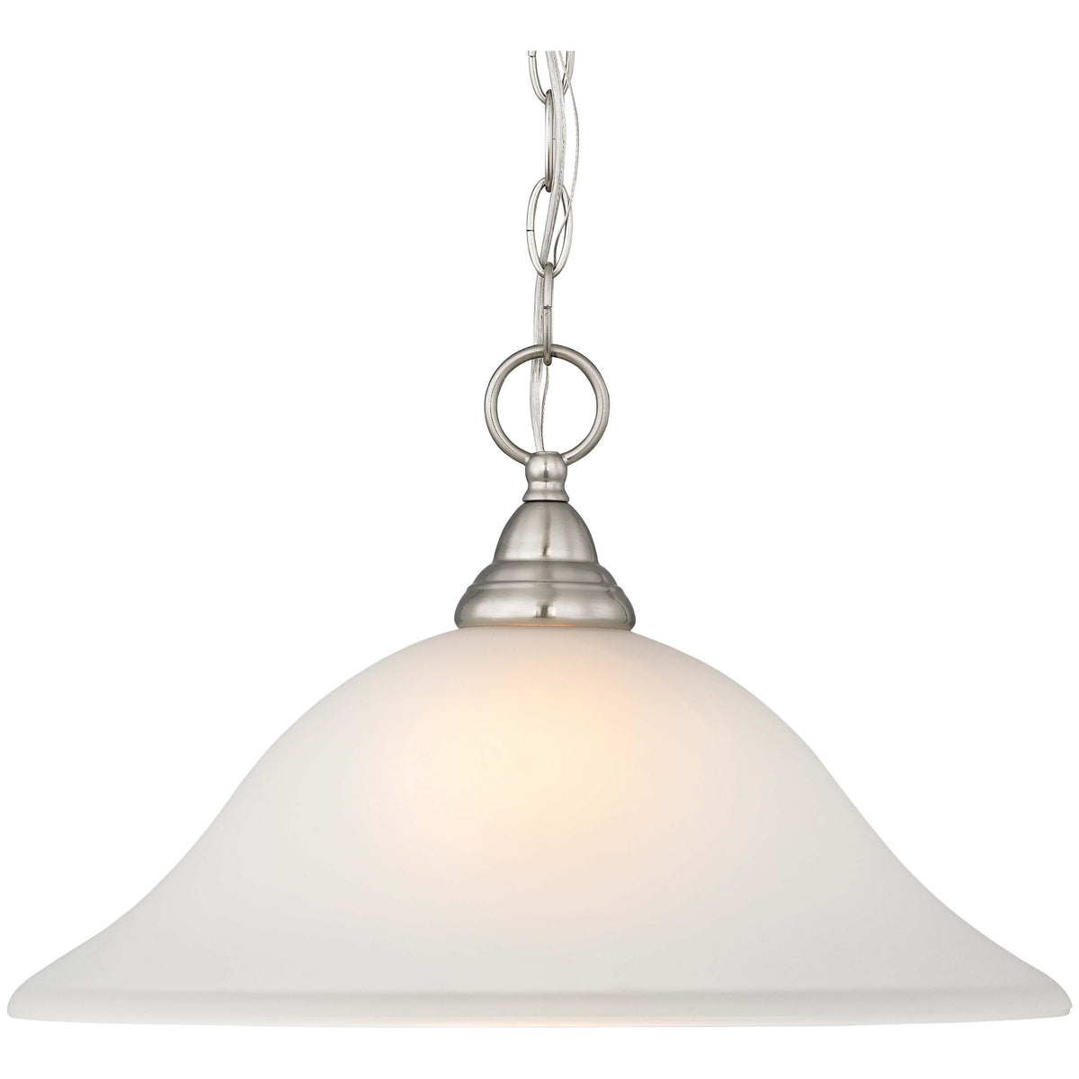 Boston Harbor LYB130928-1DP-BN Pendant Light Fixture, 0.83 A, 120 V, 100 W, 1-Lamp, Steel Fixture